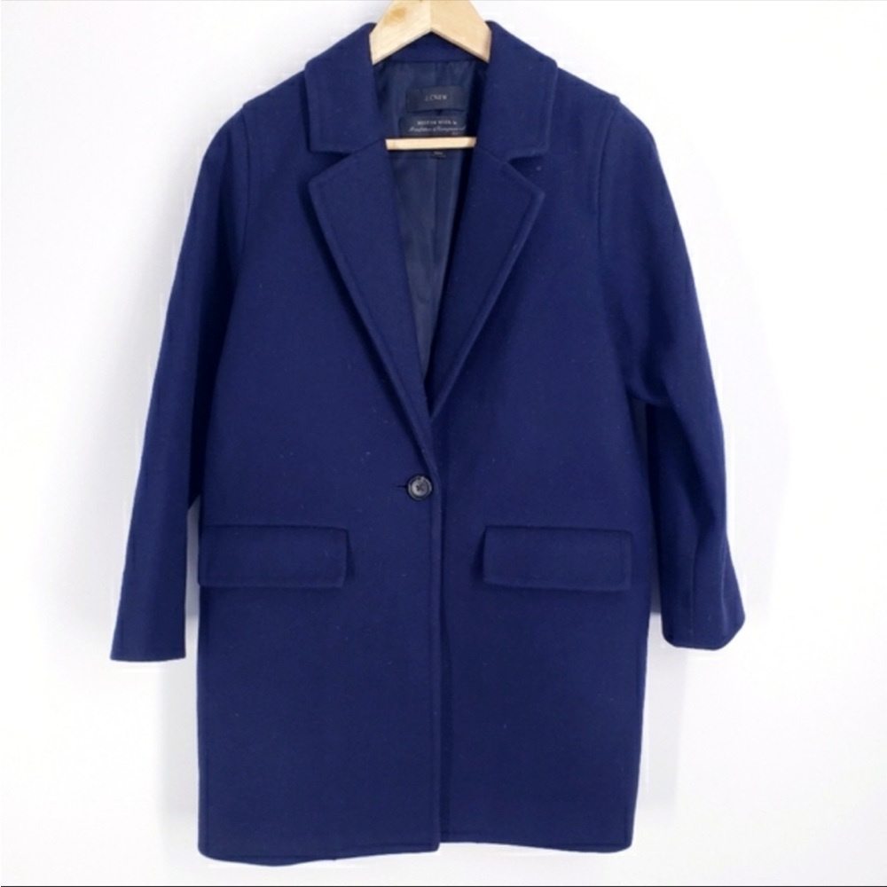 J Crew Melton Wool Coat size 0